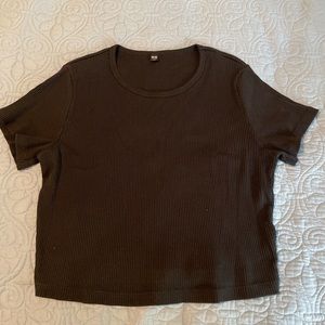 Ribbed black t shirt
